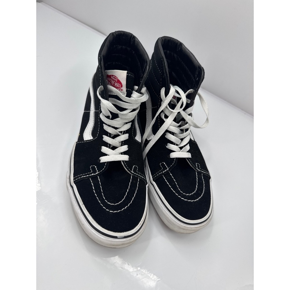 Vans Sk8-Hi High Top Sneakers Black White Mens 7.5 Womens 9 721356